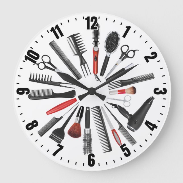 Hair Salon Decorative Wall Clock (Front)