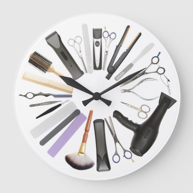 Hair Salon Decorative Wall Clock (Front)