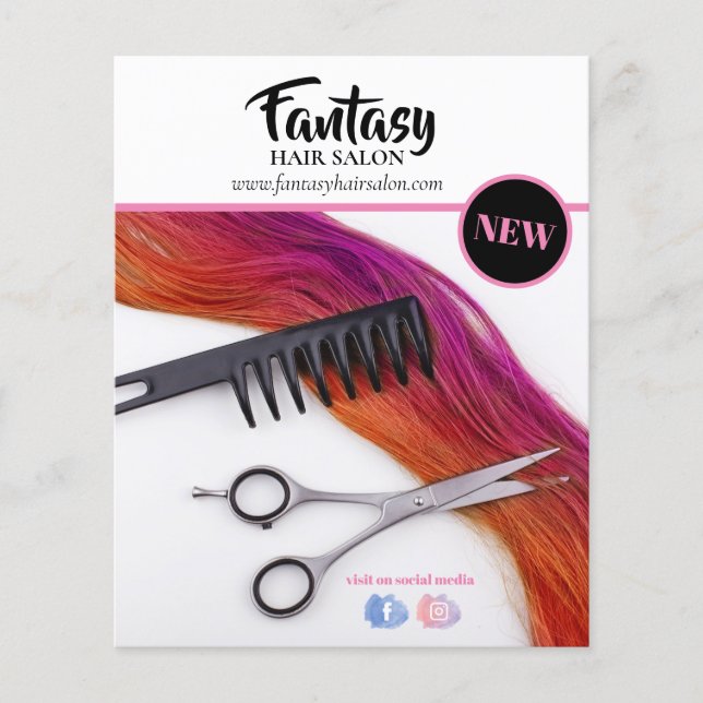 Hair Salon Design Flyer (Front)