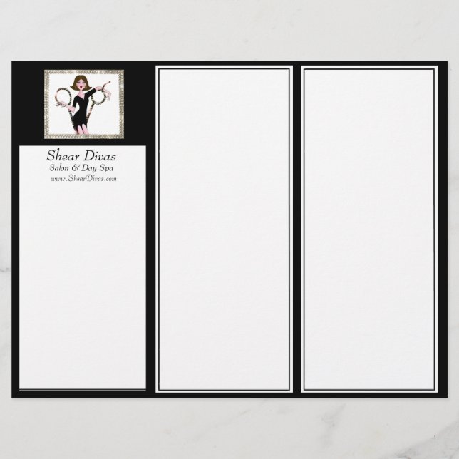Hair Salon Diva Tri-Fold Flyer (Front)