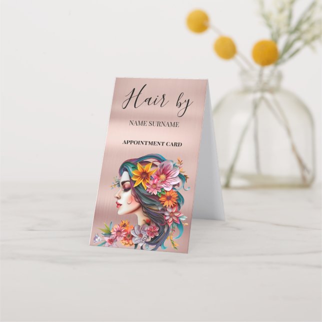 Hair Salon Folded Appointment Card (Front)