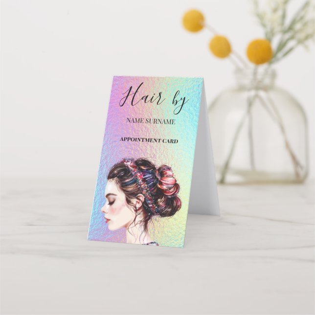 Hair Salon Folded Appointment Card (Front)