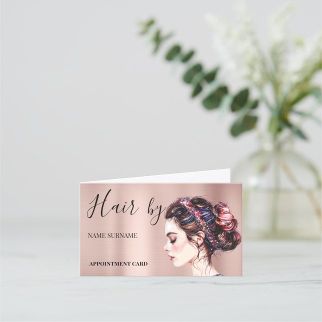 Hair Salon Folded Appointment Card (Front)