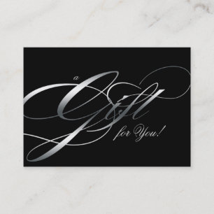 Hair Salon Gift Certificate Black Silver