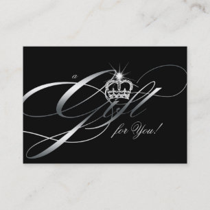 Hair Salon Gift Certificate Black Silver Crown
