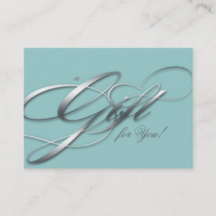 Hair Salon Gift Certificate Blue Silver