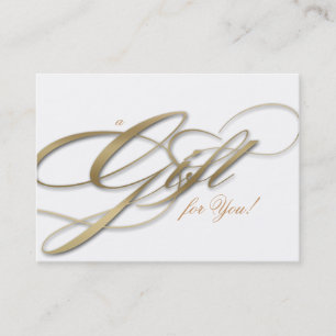 Hair Salon Gift Certificate White Gold