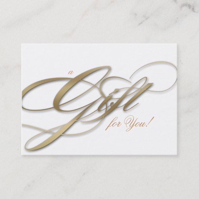 Hair Salon Gift Certificate White Gold (Front)