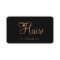Hair salon glam black gold metallic hairstylist