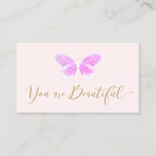 Hair Salon Glitter Butterfly Appointment Reminder Card