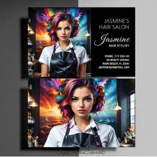 Hair Salon Hair Stylist Business Card