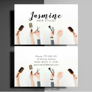 Hair Salon Hair Stylist Minimalist Business Card