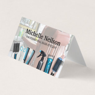 Hair Salon Hair Stylist Tools Business Card