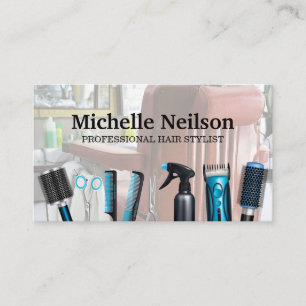 Hair Salon Hair Stylist Tools Business Card