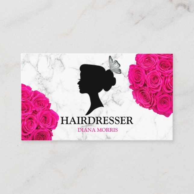 Hair Salon Hairdresser Beauty Salon Business Card (Front)