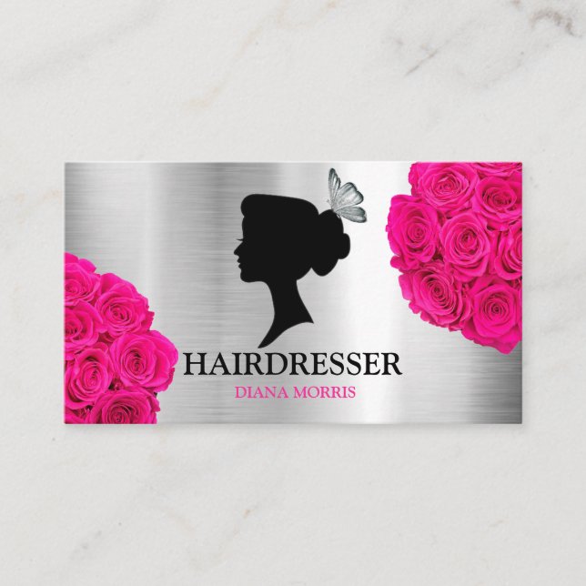 Hair Salon Hairdresser Beauty Salon Business Card (Front)