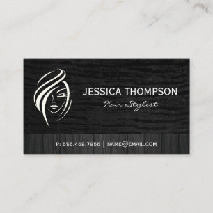 Hair Salon Logo Beautician Business Card