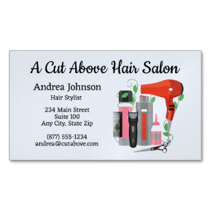 Hair Salon Magnetic Business Card