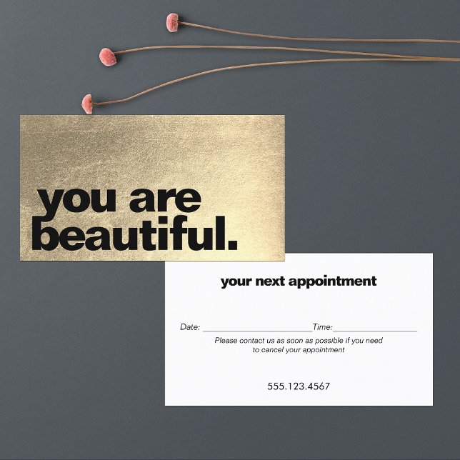 Hair Salon Modern Gold Appointment Reminder (Creator Uploaded)