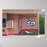 Hair Salon Mural on Route 66, New Mexico