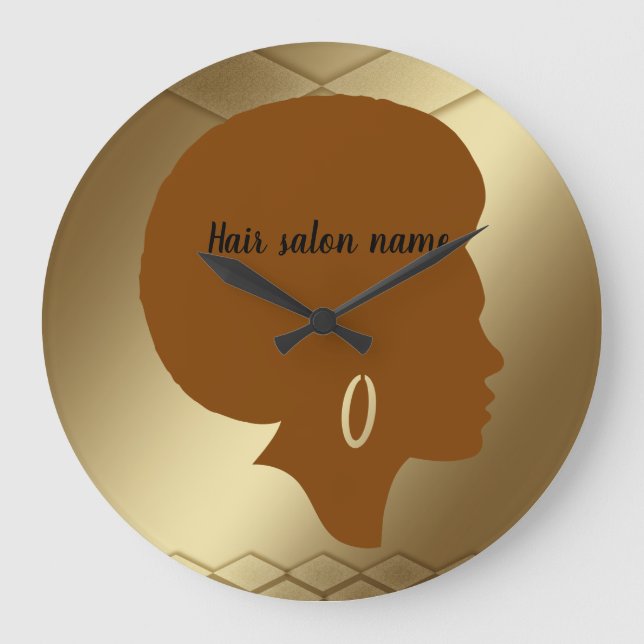 Hair salon name large clock (Front)