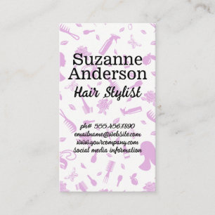 Hair Salon Pattern   Women Beauty Business Card