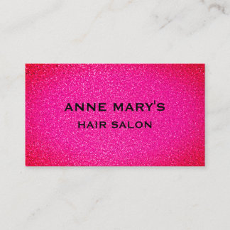 Hair Salon Pink Purple Glitter Hairdresser Girly Business Card