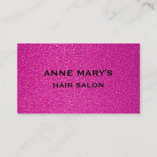 Hair Salon Pink Purple Glitter Spa Hairdresser Business Card