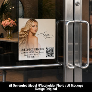 Hair Salon QR Branding Blonde Beauty