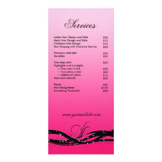 Hair Salon Rack Card Beauty Cosmetologist Brochure