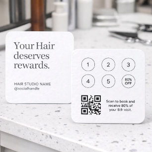 Hair Salon Rewards Loyalty Card QR Code