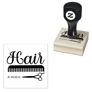 Hair Salon Scissors Custom  Rubber Stamp