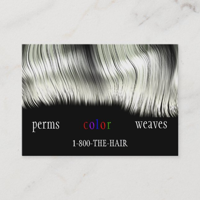 Hair Salon Style Business Cards (Front)