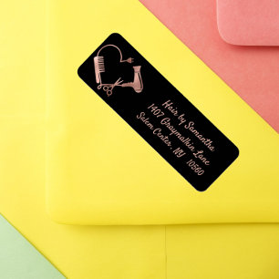 Hair Salon Stylist Barber Rose gold address