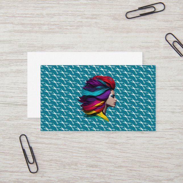 Hair Salon Stylist Beauty Shop Cosmetic Industry Business Card (Front/Back In Situ)