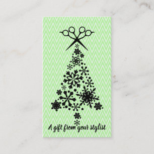 Hair salon stylist holiday coupon gift card xmas