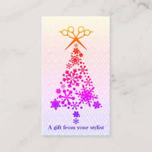 Hair salon stylist holiday coupon gift card xmas