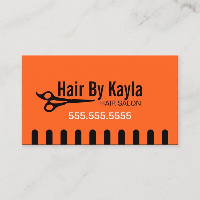 Hair Salon Stylist with Appointment Orange (Front)