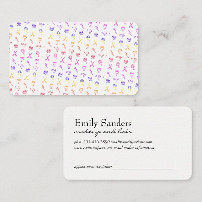 Hair Salon Tools | Appointment Card (Front/Back)