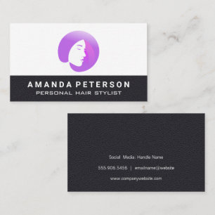 Hair Salon Womens Hair Logo Business Card