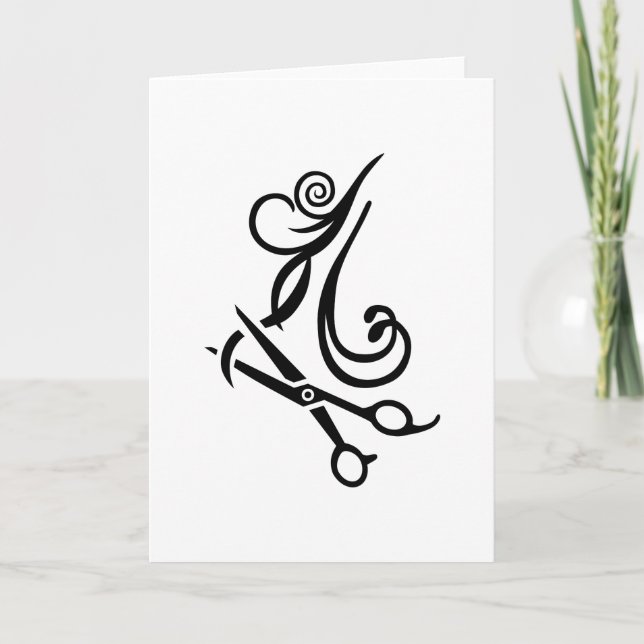 Hair scissors Hairdresser Card (Front)