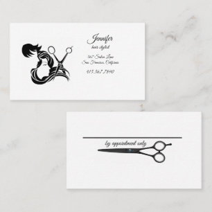 Hair Silhouette's & Scissors Hairstylist Business Card
