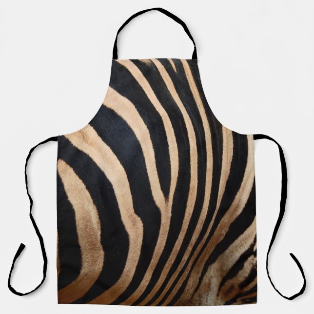hair skin of zebraskin,animal,background,black,bod apron (Front)