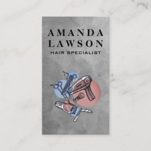 Hair Specialist Stylish Tools Business Card