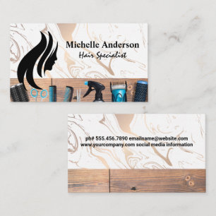 Hair Specialist Tools   Liquify Wood Business Card