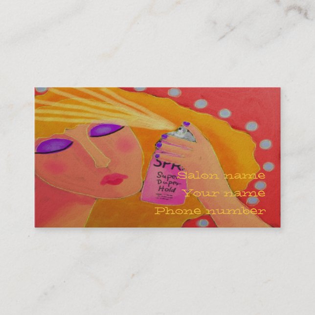 Hair Spray Appointment Card (Front)