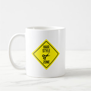 Hair Style Barber Shop Zone Sign Classic Mug