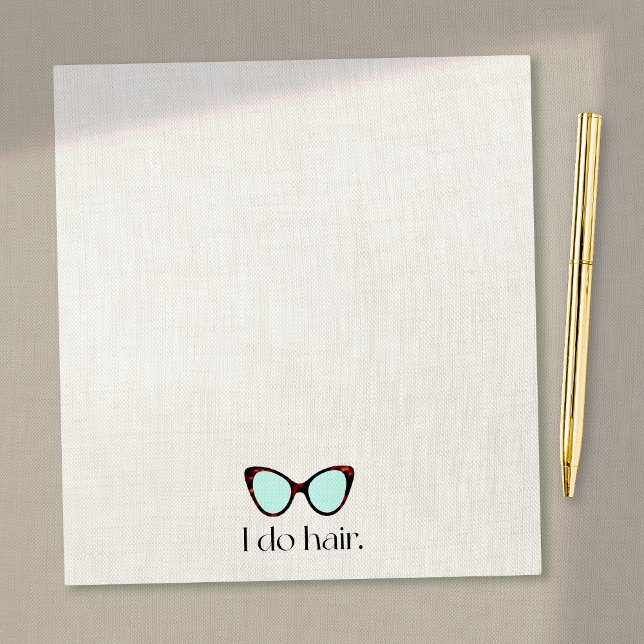 Hair Stylist 60's Retro Sunglasses Notepad (Creator Uploaded)