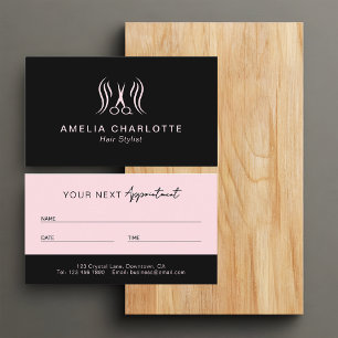 Hair Stylist Appointment Card Stylists Booking