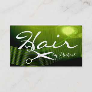 Hair Stylist Appointment - Green Abstract #14 Card